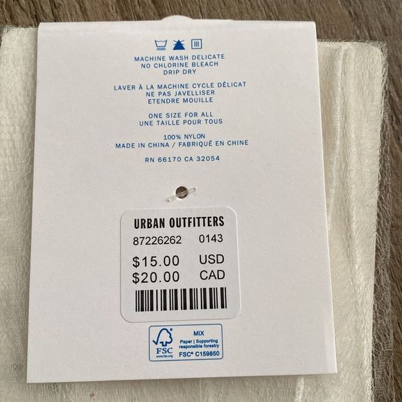 Current Season Urban Outfitters Gem Slouchy Lace Sheer Crew Sock in Ivory - Picture 5 of 5